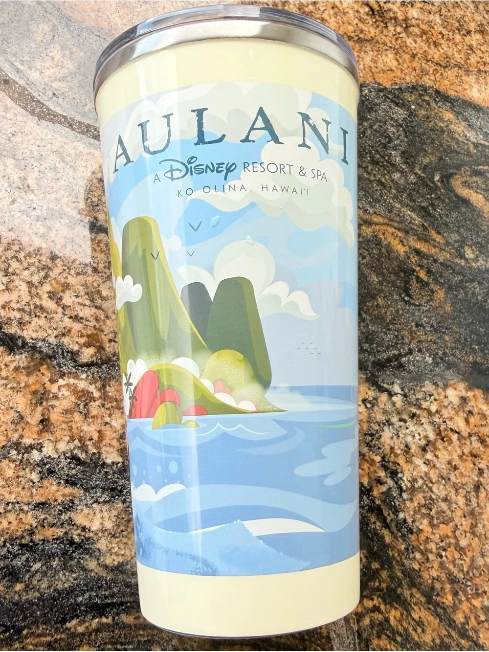 Disney Aulani Refillable Moana Cup Tumbler Ko Olina Resort Hawaii With Lid